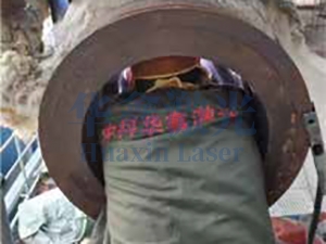 闸阀阀座现场修复中